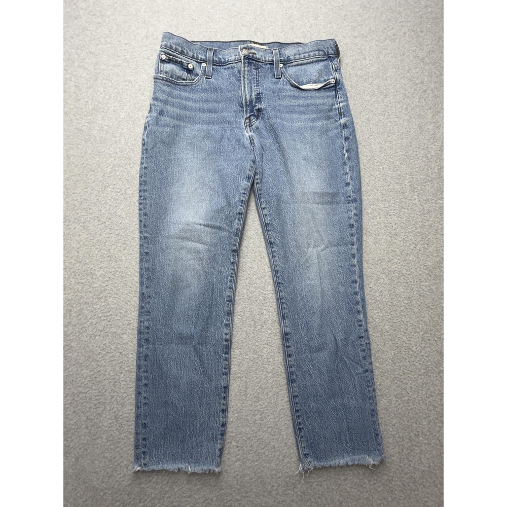 Madewell The Perfect Vintage Jean Womens 29 Blue Mid Rise Slim Straight Denim